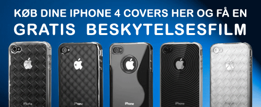 K&oslash;b dine iPhone 4 Covers her og f&aring; en gratis beskyttelsesfilm!
