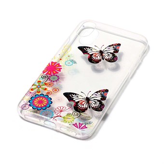 Nice Design Cover i blød TPU plast til iPhone X / Xs - Butterflies