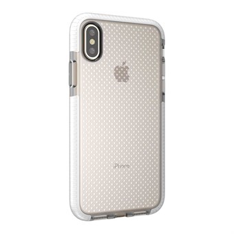 Perfect Glassy Cover i TPU plast og silikone til iPhone X / iPhone Xs - Hvid