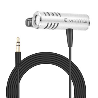 Professionel Lavalier Mikrofon med 1,8 m Kabel til Smartphone og PC