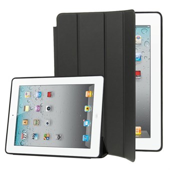 Stylish Smart Cover Sleep/ Wake-up til iPad 2 / iPad 3 / iPad 4. - Sort