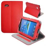 Klassisk l�der etui til Tab 7.0 (R�d)