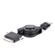 3in1 Retractable Cable Apple/Micro USB