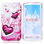 Evo 3D silikone Cover (Hearts)