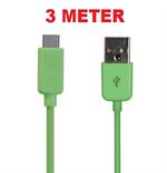 3 Meter Micro USB Kabel (Gr�n) 