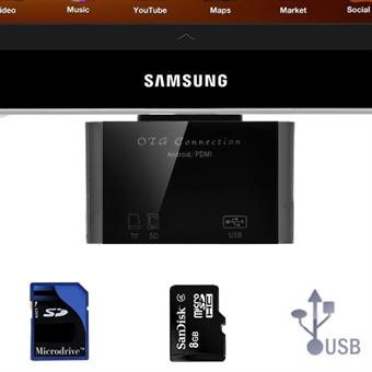 OTG Connection Kit + Card Reader til Galaxy Tab