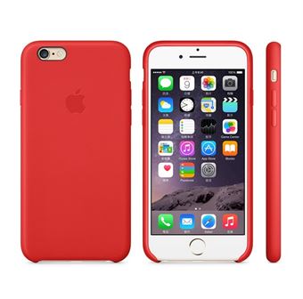 iPhone 7 Plus / iPhone 8 Plus læder cover look - Rød