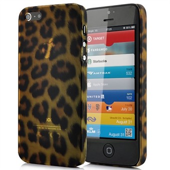 iPhone 5 / iPhone 5S / iPhone SE 2013 - Leopard (grøn/orange)