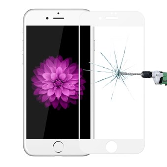 Tempered heldækkende glasfilm iPhone 6 Plus / 6S Plus - Hvid