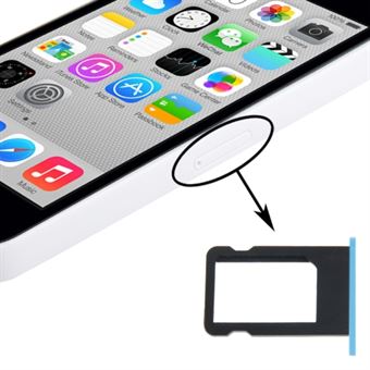 Nano sim kort holder iPhone 5C (Blå)