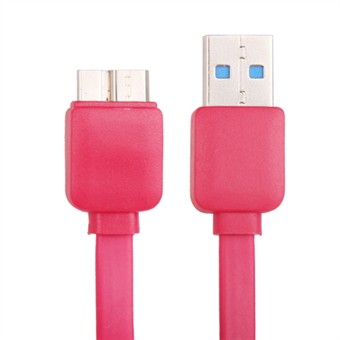 Flad USB 3.0 lade/sync kabel 1M (Rød)
