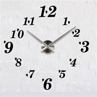 Moderne 120x120 cm væg ur i art nuvo stil sort