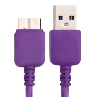 Nylon Stof USB 3.0 Lade/Sync kabel 1M (Lilla)
