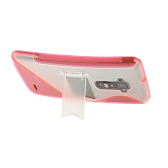 Silikone/Plastik Stand Cover LG G-Flex (Pink)