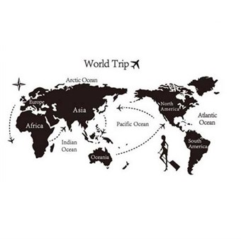 Wall Stickers - Map Of The World