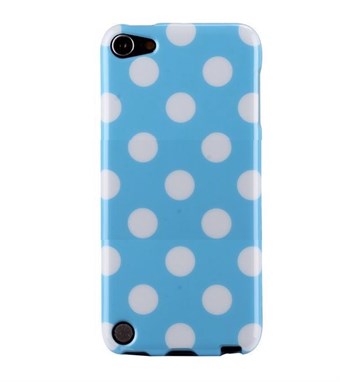 iPod Touch 5/6 Cover Dots (baby-blå, hvid)