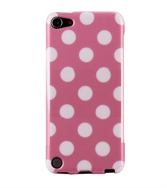 iPod Touch 5/6 Cover Dots (baby-lyserød, hvid)
