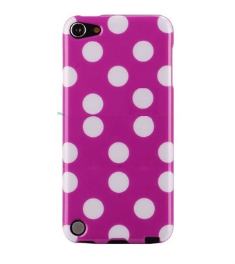 iPod Touch 5/6 Cover Dots (lilla, hvid)