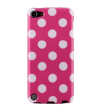 iPod Touch 5/6 Cover Dots (lyserød, hvid)