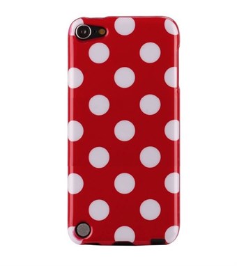 iPod Touch 5/6 Cover Dots (rød, hvid)