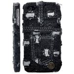 Fed iPhone 4 Jeans cover med stof og plastik (Sleeve)