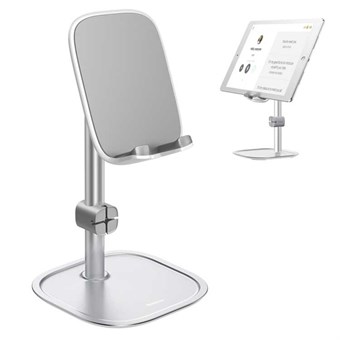 Baseus Universal Smartphone og Tablet Stander - Sølv