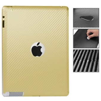 Carbon Sticker iPad 2/3/4 - Guld