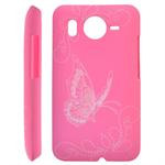 HTC Desire HD Sommerfugl cover (Pink)