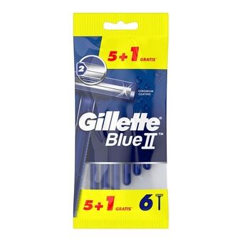 Manuel baberhøvl Gillette Blue II (6 uds)