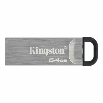 USB-stik Kingston DTKN/64GB Nøglesnor Sølvfarvet Sort Sølv 64 GB