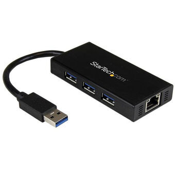 USB Hub Startech ST3300GU3B Sort