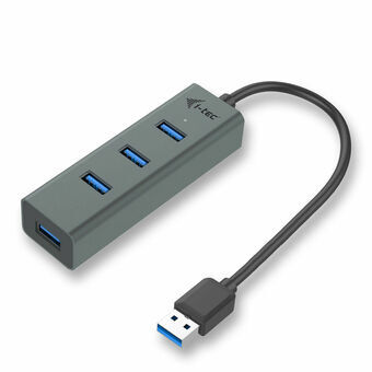 USB Hub i-Tec U3HUBMETAL403 Sort Grå