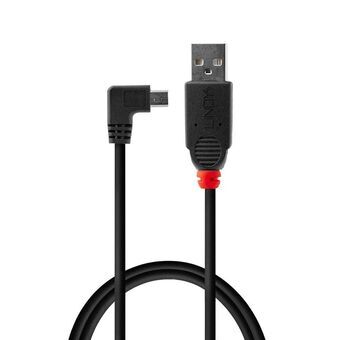 USB 2.0 A til mini USB B-kabel LINDY 31970 50 cm Sort