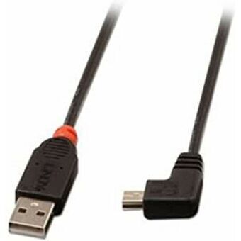 USB 2.0 A til mini USB B-kabel LINDY 31972 2 m Sort