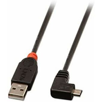 USB 2.0 A til mikro USB B-kabel LINDY 31975 50 cm Sort
