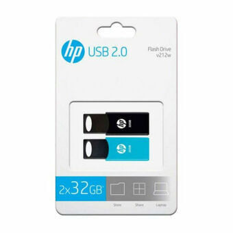 USB-stik HP 212 USB 2.0 Blå/Sort (2 uds)