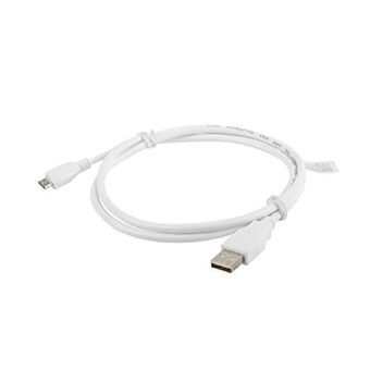 Kabel Micro USB Lanberg CA-USBM-10CC-0010-W Hvid 480 Mb/s