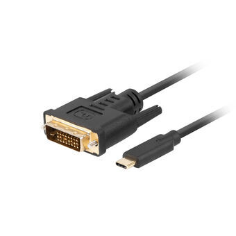 USB C til DVI-D-kabel Lanberg CA-CMDV-10CU-0018-BK Sort 1,8 m