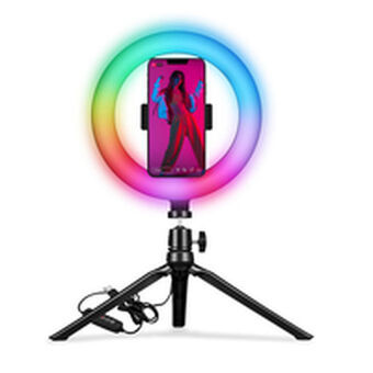 Selfie Ring Light med stativ og fjernbetjening Celly CLICKRINGRGBBK