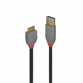 USB-kabel til micro USB LINDY 36766 Sort 1 m
