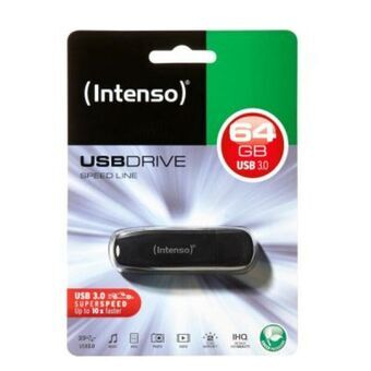 USB-stik INTENSO 3533490 USB 3.0 64 GB Sort 64 GB