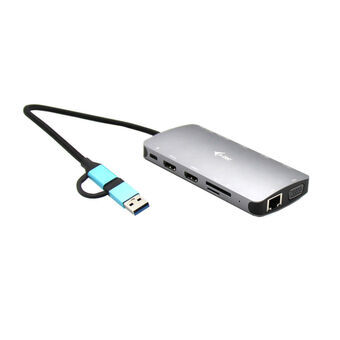 USB Hub i-Tec CANANOTDOCKPD Sølvfarvet