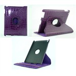 Krokodille  Roterende etui til iPad 2/3/4 (Lilla)