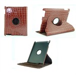 Krokodille  Roterende etui til iPad 2/3/4 (Brun)