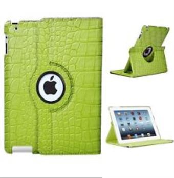 Krokodille  Roterende etui til iPad 2/3/4 (Grøn)
