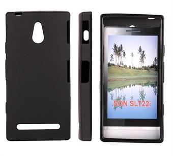 Simpel Sony Xperia P Silikone cover (Sort)
