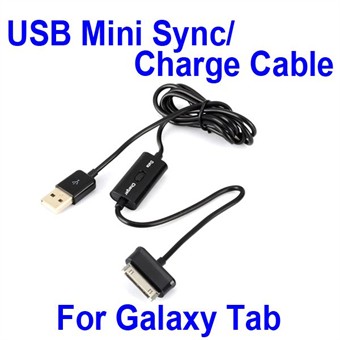 2in1 USB Sync/Oplader Kabel til Galaxy Tab