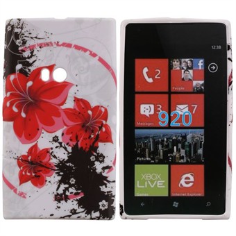 Motiv Silikone Cover til Lumia 920 (Flower)