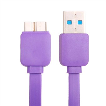 Flad USB 3.0 lade/sync kabel 1M (Lilla)