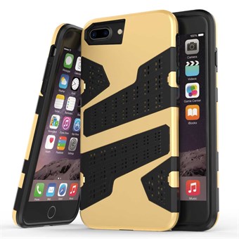 Mili camouflage cover til iPhone 7 Plus / iPhone 8 Plus - Guld